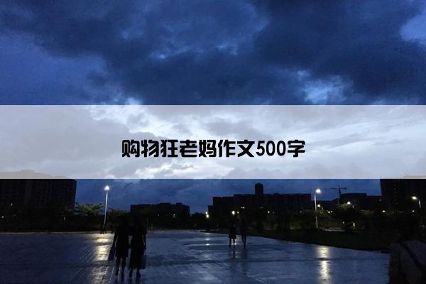 购物狂老妈作文500字